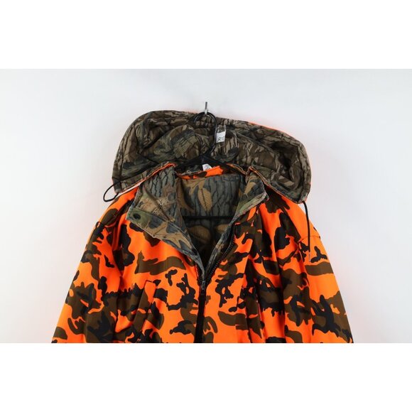 Vintage 90s Streetwear Mens Large Reversible Hooded Camouflage Parka Jacket - Picture 13 of 16